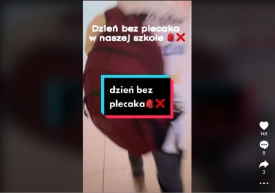 DZIEŃ BEZ PLECAKA
